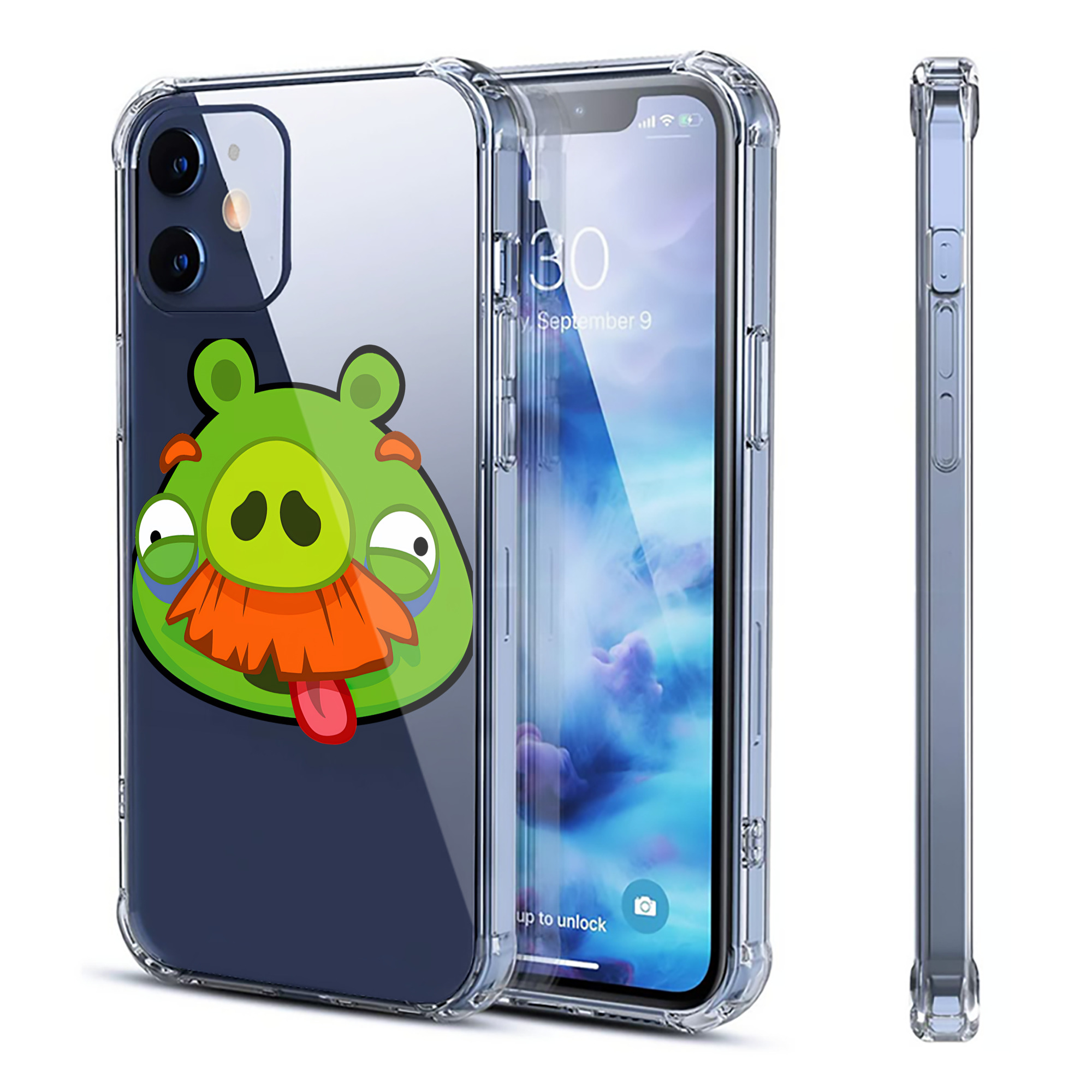 （画像用） Angry Birds アングリーバード 【iPhone 12シリーズ対応】透明スマホケース（クリアソフトケース）